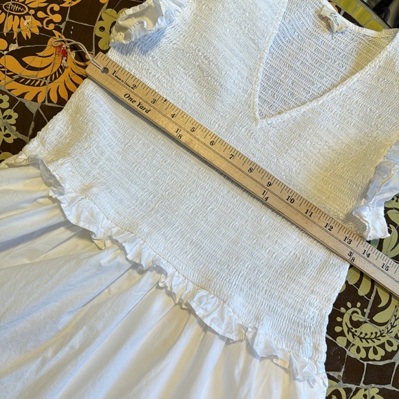 ELAN COTTON SMOCKED TOP DRESS Sz: M - Picture 5 of 8